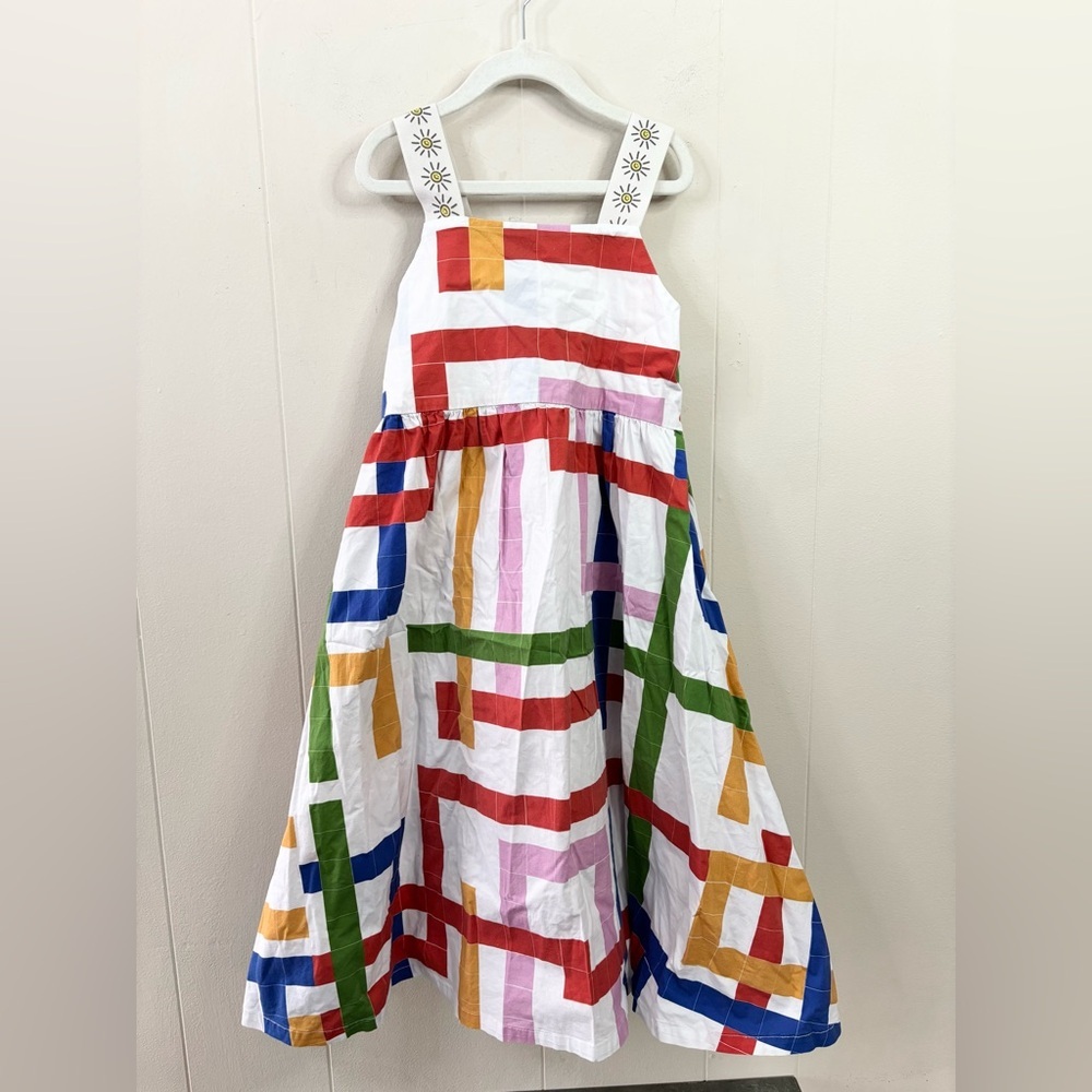 Abril Flores Mil multicolored tiered cotton midi dress size 11 girls
